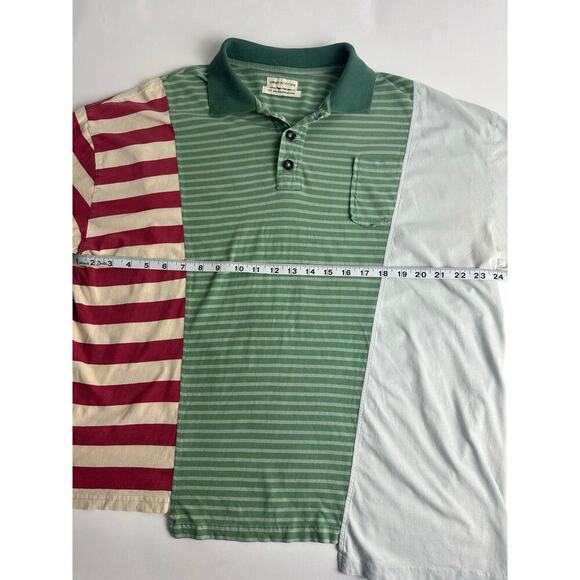 Urban Outfitters SMALL Patchwork Polo Men's Shirt Asymmetrical Y2K RARE - Picture 6 of 11